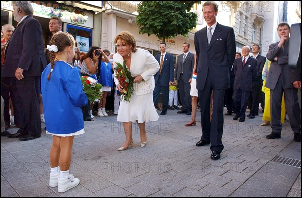 06/23/2002. Royal couple the Grand Duke Henri and the Grand Duchess Marie Teresa celebrate their country's national holiday in Luxembourg.