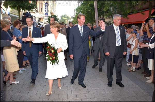 06/23/2002. Royal couple the Grand Duke Henri and the Grand Duchess Marie Teresa celebrate their country's national holiday in Luxembourg.