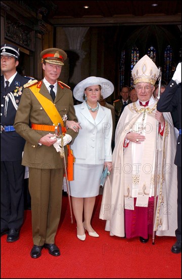 06/23/2002. Royal couple the Grand Duke Henri and the Grand Duchess Marie Teresa celebrate their country's national holiday in Luxembourg.