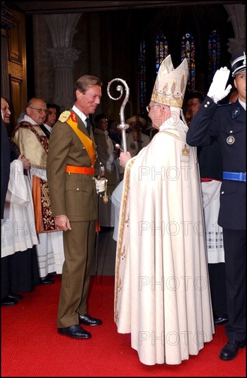 06/23/2002. Royal couple the Grand Duke Henri and the Grand Duchess Marie Teresa celebrate their country's national holiday in Luxembourg.