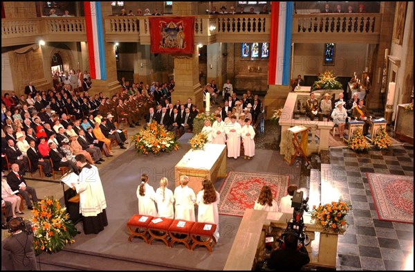 06/23/2002. Royal couple the Grand Duke Henri and the Grand Duchess Marie Teresa celebrate their country's national holiday in Luxembourg.