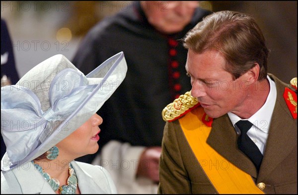 06/23/2002. Royal couple the Grand Duke Henri and the Grand Duchess Marie Teresa celebrate their country's national holiday in Luxembourg.