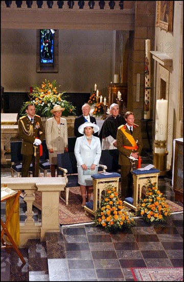 06/23/2002. Royal couple the Grand Duke Henri and the Grand Duchess Marie Teresa celebrate their country's national holiday in Luxembourg.