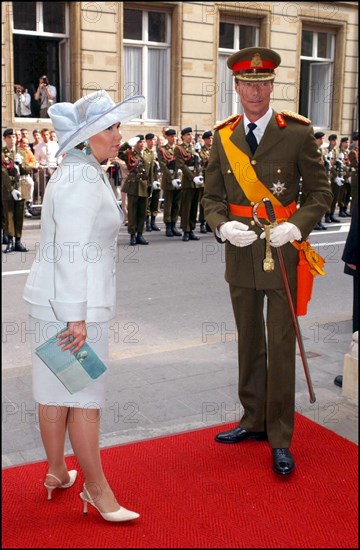 06/23/2002. Royal couple the Grand Duke Henri and the Grand Duchess Marie Teresa celebrate their country's national holiday in Luxembourg.