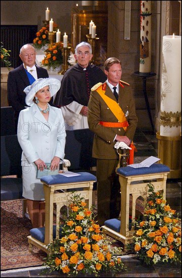 06/23/2002. Royal couple the Grand Duke Henri and the Grand Duchess Marie Teresa celebrate their country's national holiday in Luxembourg.