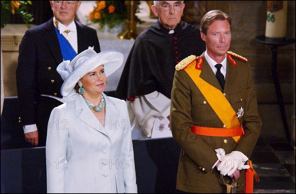 06/23/2002. Royal couple the Grand Duke Henri and the Grand Duchess Marie Teresa celebrate their country's national holiday in Luxembourg.