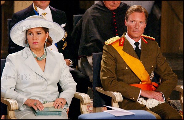 06/23/2002. Royal couple the Grand Duke Henri and the Grand Duchess Marie Teresa celebrate their country's national holiday in Luxembourg.