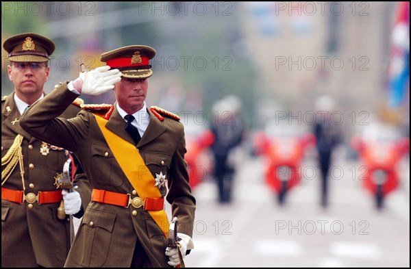 06/23/2002. Royal couple the Grand Duke Henri and the Grand Duchess Marie Teresa celebrate their country's national holiday in Luxembourg.