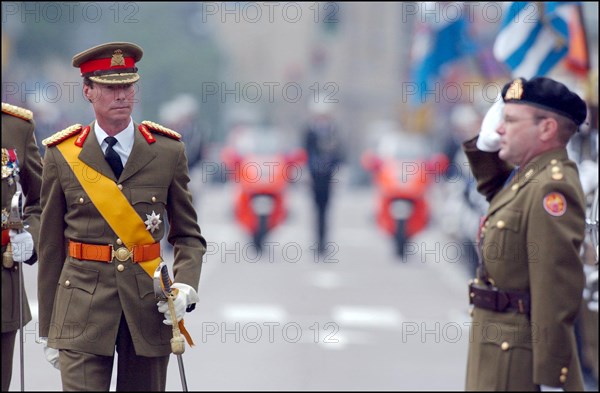 06/23/2002. Royal couple the Grand Duke Henri and the Grand Duchess Marie Teresa celebrate their country's national holiday in Luxembourg.