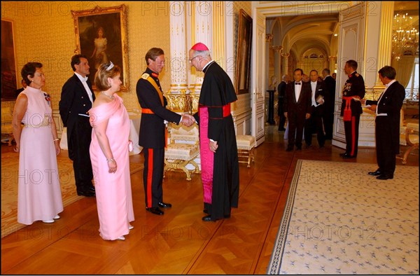 06/22/2002.  Reception at the Grand Ducal palace as part of celebration of first anniversary of the accession of Grand Duke Henri to the throne of Luxembourg.