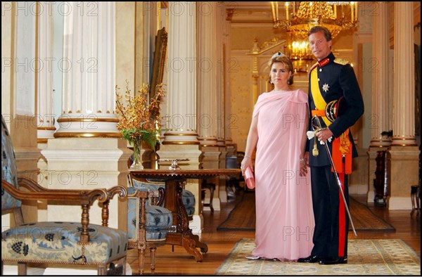 06/22/2002. EXCLUSIVE: Reception at the Grand Ducal palace as part of celebration of first anniversary of the accession of Grand Duke Henri to the throne of Luxembourg.