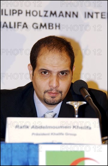 06/26/2002. Mr. Rafik Abdelmoumen Khelifa, on his way to buy Holzmann, the third best-rated building compagny in Germany