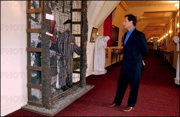 07/01/2002. Actor Charles Berling, stars as Jean Moulin in a tv series, visits Museum of Deportation.