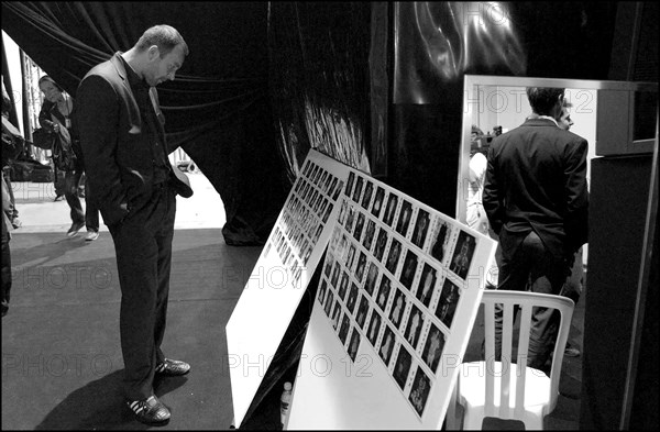 07/09/2002. Fall-winter 2002-03 Haute-Couture collections: the backstage of Christian Dior's fashion show