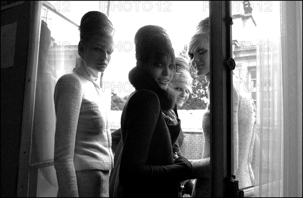 07/09/2002. Fall-winter 2002-03 Haute Couture collections: the backstage of Chanel's fashion show