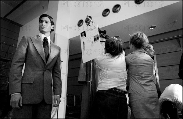 07/11/2002. Fall winter 2002-03 Haute Couture collections. The backstage of Jean-Louis Scherrer's fashion show