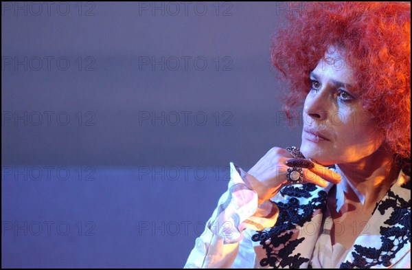 09/02/2002. French actress Fanny Ardant stars in "Sarah" at the Theatre Edouard VII.