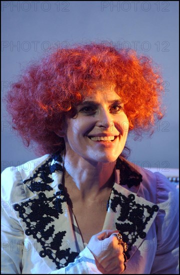 09/02/2002. French actress Fanny Ardant stars in "Sarah" at the Theatre Edouard VII.