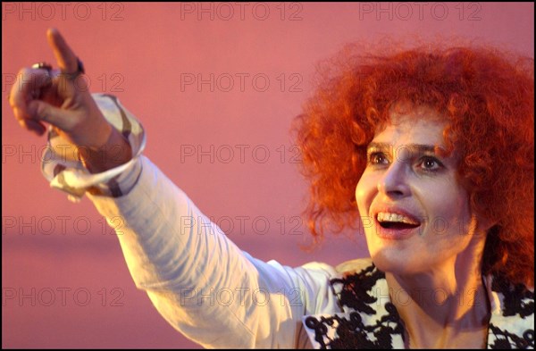 09/02/2002. French actress Fanny Ardant stars in "Sarah" at the Theatre Edouard VII.