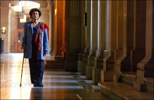 10/15/2002. Francoise Rudetzki, chairman of "SOS attentat" association, in Paris courthouse