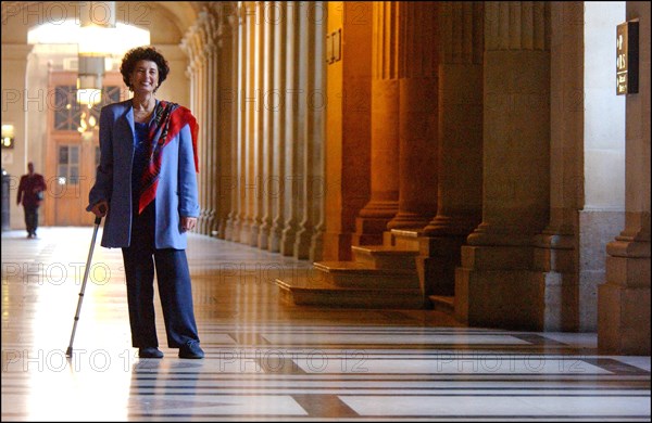 10/15/2002. Francoise Rudetzki, chairman of "SOS attentat" association, in Paris courthouse