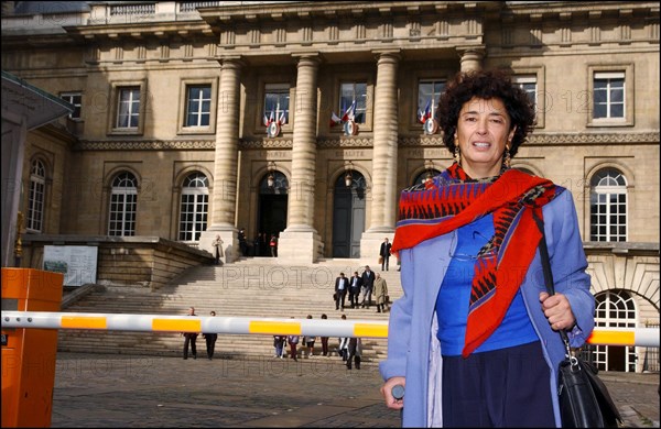 10/15/2002. Francoise Rudetzki, chairman of "SOS attentat" association, in Paris courthouse