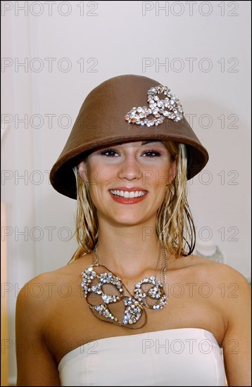 10/29/2002.  Fashion designers dress Loana and Elodie Gossuin in chocolate for catwalk appearance at the 8th Salon du chocolat, Oct 30.