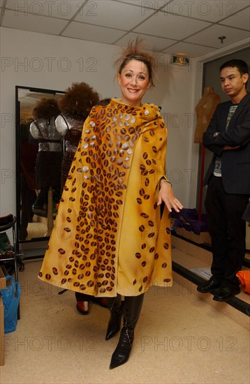 10/30/2002. Chocolate dresses fashion show at "Salon du Chocolat" exhibit in Paris