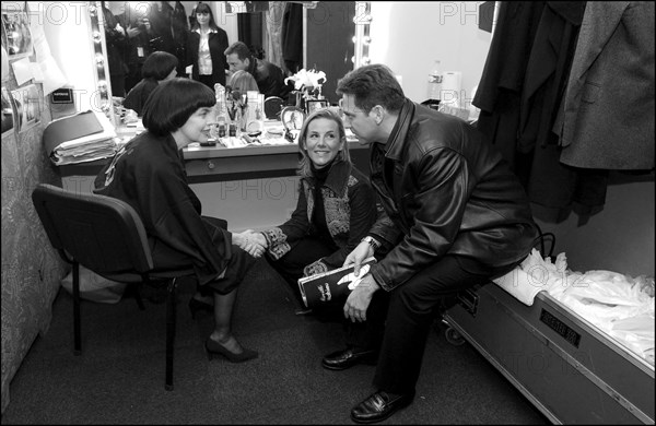 11/20/2002. EXCLUSIVE. Famous French singer Mireille Mathieu on stage and backstage at the Olympia