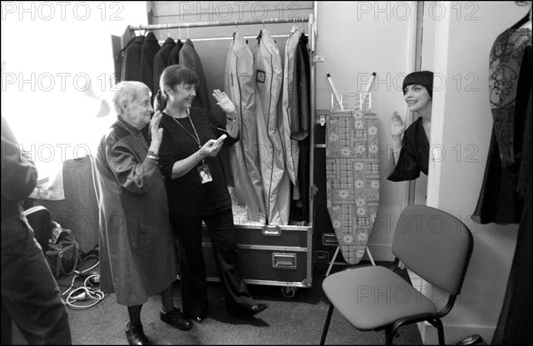 11/20/2002. EXCLUSIVE. Famous French singer Mireille Mathieu on stage and backstage at the Olympia