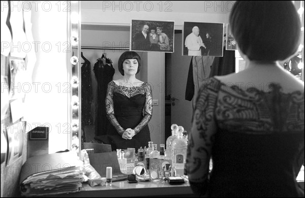 11/20/2002. EXCLUSIVE. Famous French singer Mireille Mathieu on stage and backstage at the Olympia