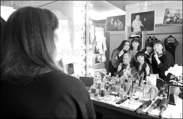 11/20/2002.  Famous French singer Mireille Mathieu on stage and backstage at the Olympia