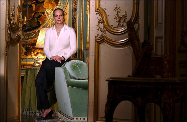 11/20/2002. EXCLUSIVE Baroness Ariane of Rothschild at home in Paris