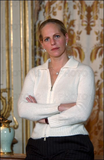 11/20/2002. Baroness Ariane of Rothschild at home in Paris