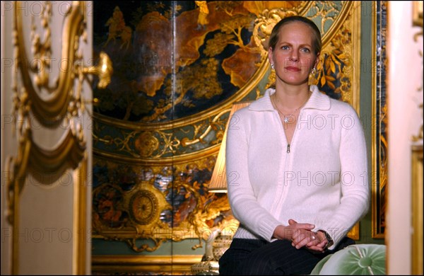 11/20/2002. Baroness Ariane of Rothschild at home in Paris