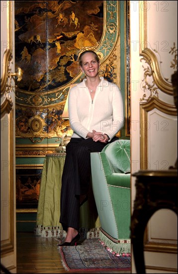 11/20/2002. EXCLUSIVE Baroness Ariane of Rothschild at home in Paris