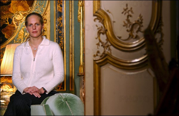 11/20/2002. EXCLUSIVE Baroness Ariane of Rothschild at home in Paris