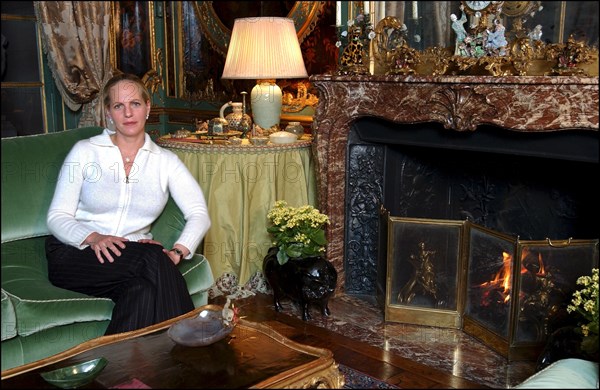 11/20/2002. EXCLUSIVE Baroness Ariane of Rothschild at home in Paris