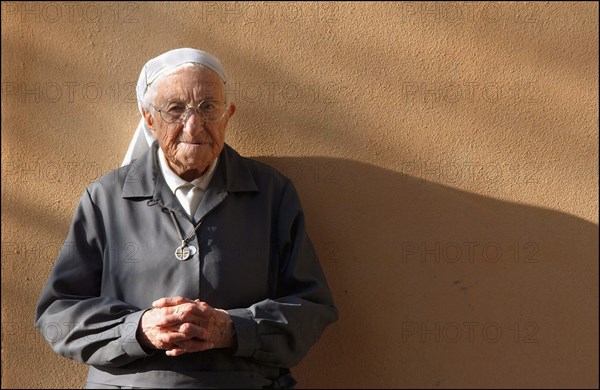 11/00/2002. EXCLUSIVE: Sister Emmanuelle in her retirment home in Var.