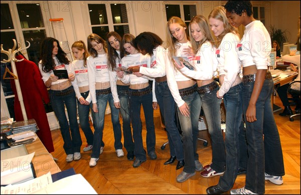 12/11/2002. Backstage during the Karin Models New Generation Contest 2002