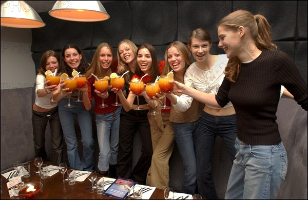 12/11/2002. Backstage during the Karin Models New Generation Contest 2002