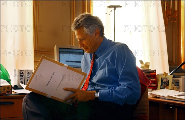 15/02/2003.  Dominique de Villepin, French foreign minister