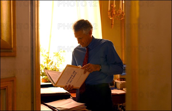 15/02/2003. EXCLUSIF. Dominique de Villepin, French foreign minister