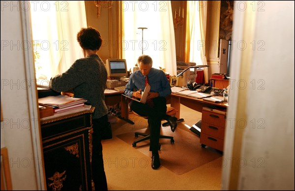 15/02/2003. EXCLUSIF. Dominique de Villepin, French foreign minister