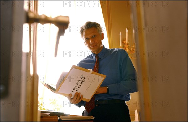 15/02/2003.  Dominique de Villepin, French foreign minister