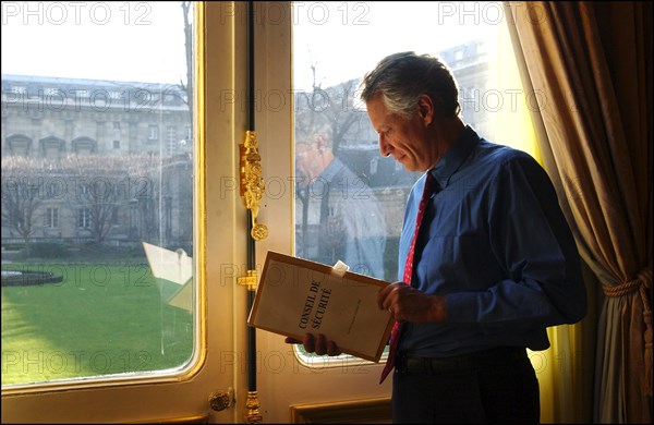 15/02/2003.  Dominique de Villepin, French foreign minister