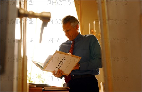 15/02/2003. EXCLUSIF. Dominique de Villepin, French foreign minister