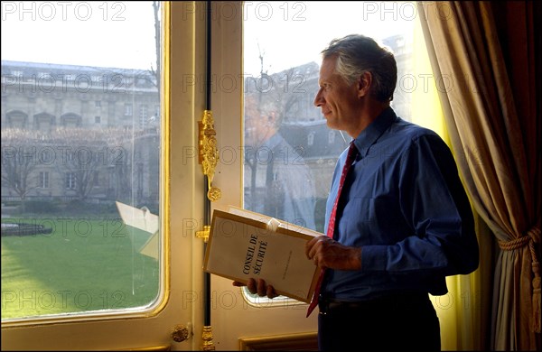 15/02/2003.  Dominique de Villepin, French foreign minister