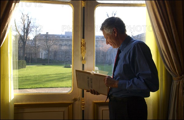 15/02/2003.  Dominique de Villepin, French foreign minister