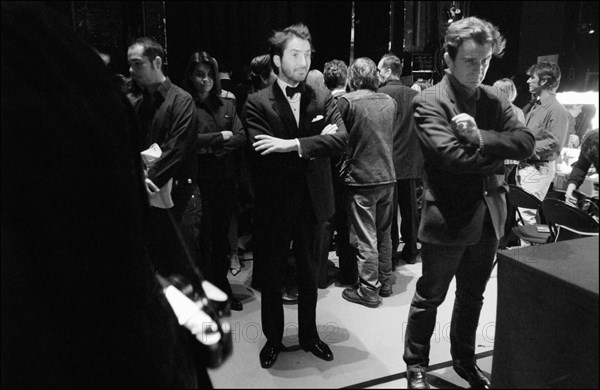 02/22/2003. Backstage of the 28th "Cesar" Awards in the Theatre du Chatelet